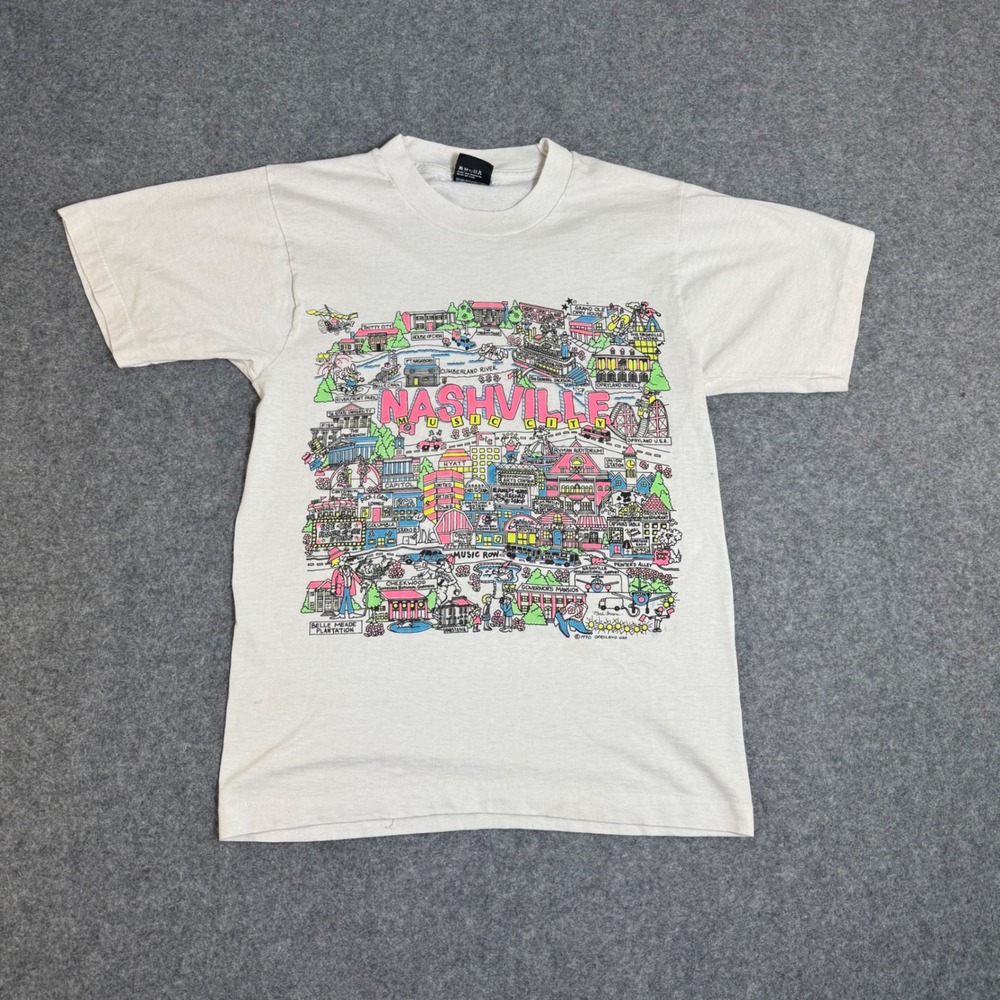 Vintage 1990 Opryland USA Nashville T-Shirt Marti Brown Screen Stars Small White